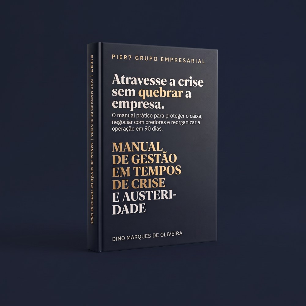 Capa do livro Manual de Gestão em Tempos de Crise e Austeridade, de Dino Marques de Oliveira